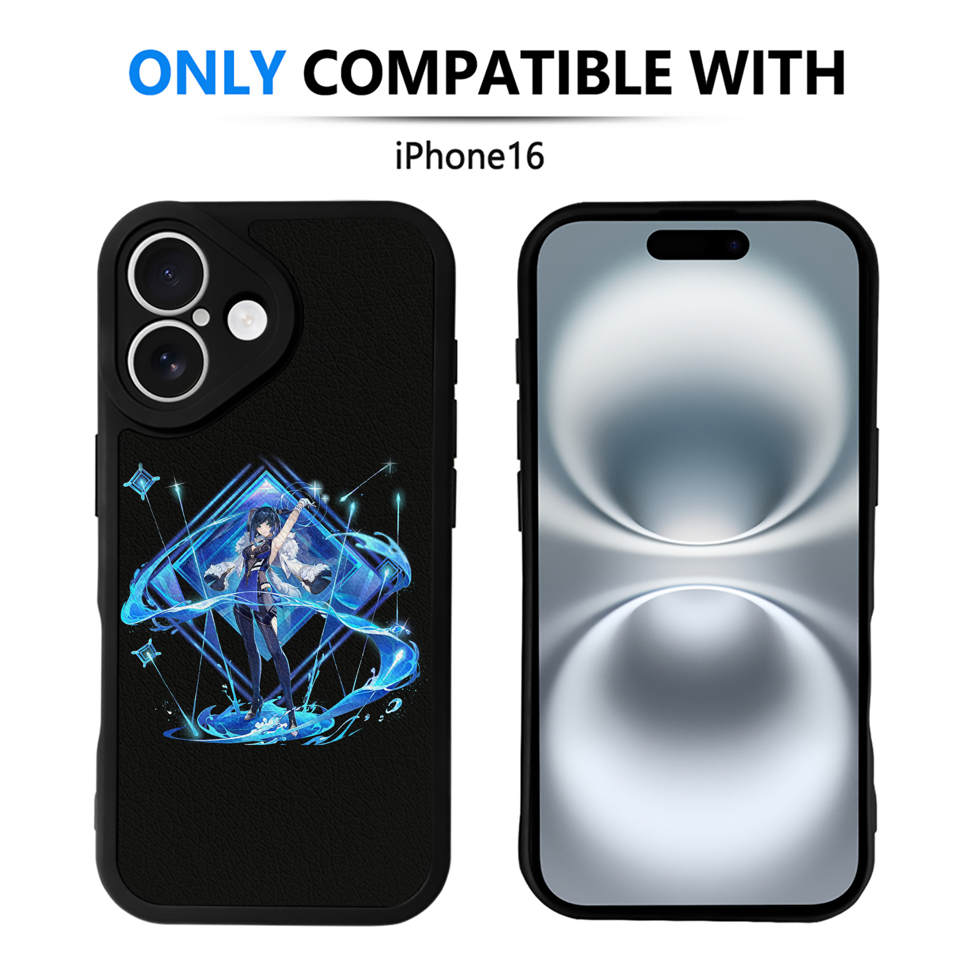 げんし神 夜兰 やらん genshin Yaran 【iPhone 16シリーズ対応】シリコンスマホケース（レザー調） 材質：シリコン